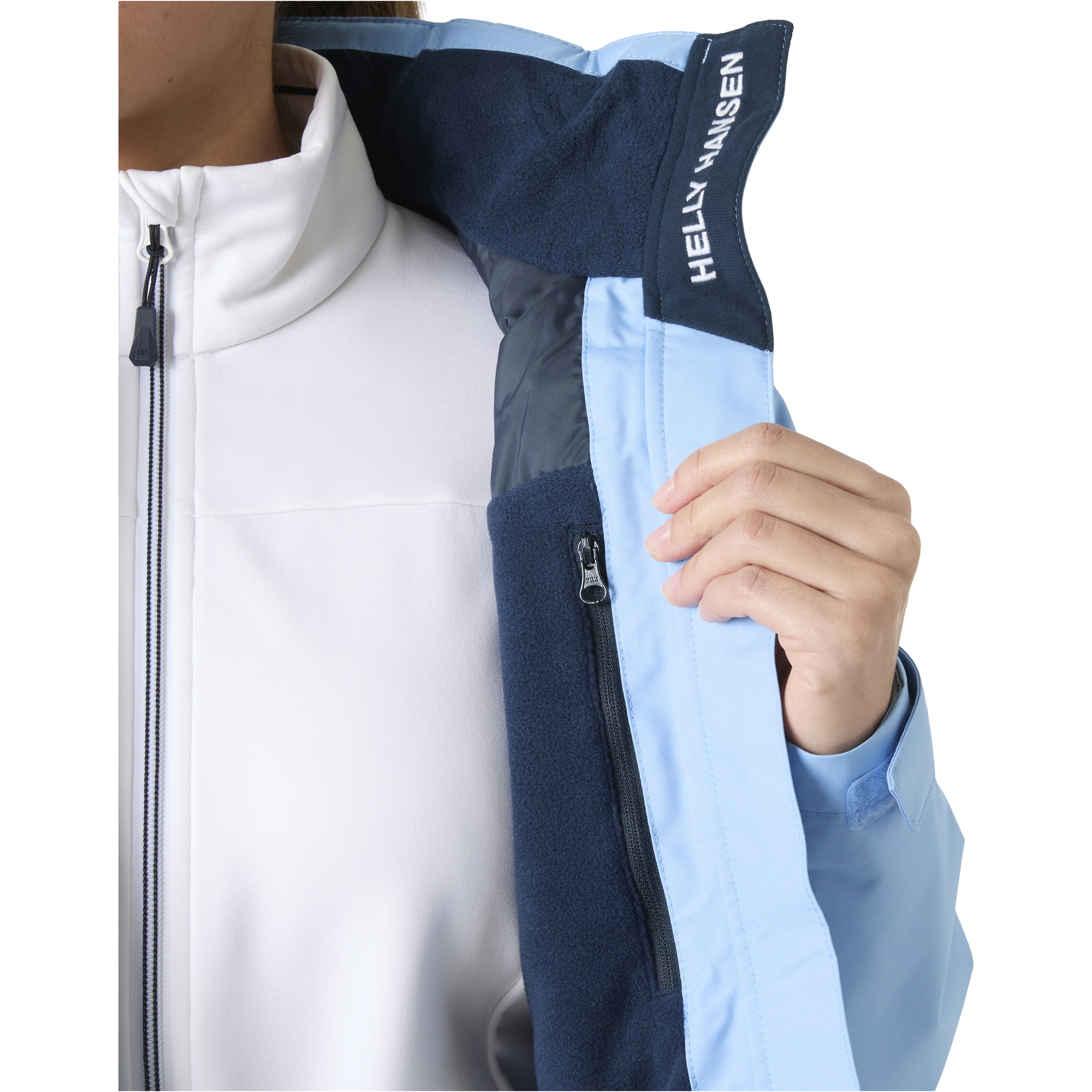 2026 Helly Hansen Womens Crew Hooded Midlayer Jacket 2.0 34447 - Bright Blue